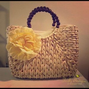 🧡 Cute Vintage Style Straw Purse